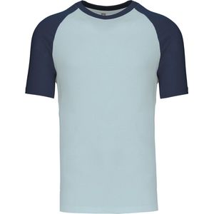 SportT-shirt Heren XXL Kariban Ronde hals Korte mouw Ice Blue / Denim 100% Katoen