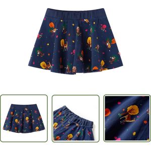 vidaXL Meisjesrokje - Kinderrokje - Kinderrokje 140 marineblauw - Blauwe Rok - Kindermode - Schooluniform