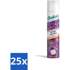 Batiste - Extra Volume - Droogshampoo - Geeft Meer Volheid - Frist Vet Haar Op - 200ml - Bulkverpakking - 25 stuks