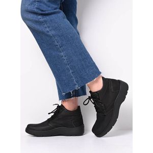 Wolky Veterschoenen Annemarie XW zwart nubuck
