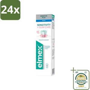 Elmex – Tandpasta – Sensitive Plus Gum Care White – 75 ml - Voordeelverpakking - 24 stuks - Tandpasta voor gevoelige tanden - Tandpasta voor gezond tandvlees