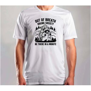 Out of Breath Hiking Society - T Shirt - HikingAdventure - Running - TrailLife - NatureWalks - Wandelen - Wandeltocht - Natuurwandeling - Bergwandelen