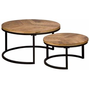 Salontafelset Viola rond - naturel | Tower Living
