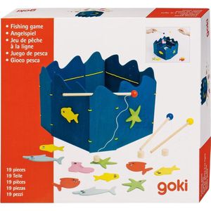 Goki Magnetisch Visspel, 19dlg. - Geschikt voor kinderen vanaf 3 jaar - Vang jij de meeste visjes? - Bevordert hand-oog coördinatie