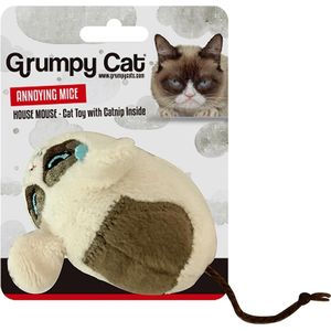 Grumpy Cat Muis - Speeltje met Catnip Kattenkruid voor Katten - Kattenspeelgoed - 7.5 cm
