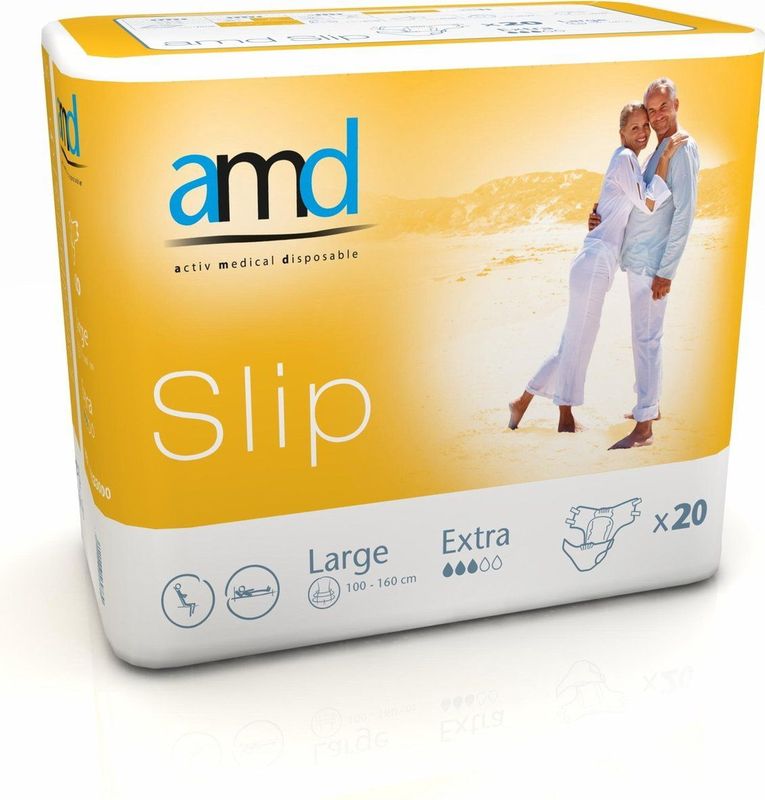 AMD - Slip Extra - Broekluier - Wit - Katoen - Voor Gemiddelde Incontinentie