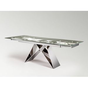 Mika eettafel - uitschuifbare design RVS eetkamertafel 160/220 | extendable dining table stainless steel