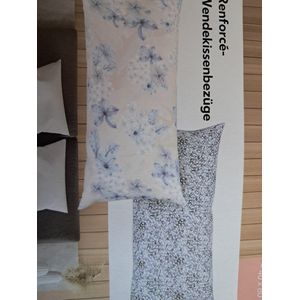 Liv & bo 2 Kussenslopen - 40 x 80cm - Met print 2 soorten - Met verborgen Knopen