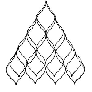 PTMD Waver ijzer pyramide wijnrek maat in cm: 38 x 15 x 43