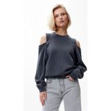 Catwalk Junkie - Relaxed Open Shoulder Sweater - Antraciet - Dames