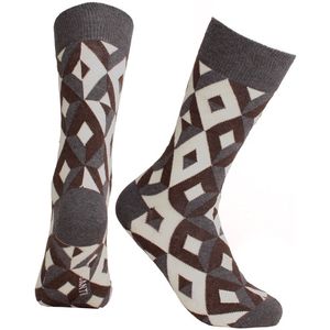 TRESANTI | DAMIANA | Sokken met geometrisch patroon | Light geel | Size 39/42