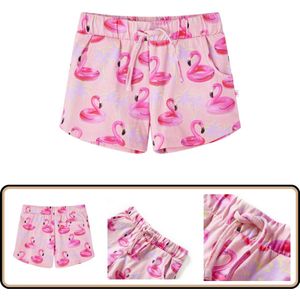 Kindershorts met trekkoord - Maat 104 - Lichtroze Kinderkleding - Shorts - Meisjeskleding - Zomerkleding - Kindermode