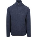 McGregor - Half Zip Trui - Blauw - Lamswol Blend
