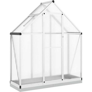 vidaXL Tuinkas - Tuinkassen - Kas - Kweekkas - Tuinkas met basisframe 169x58x202 cm aluminium zilverkleurig