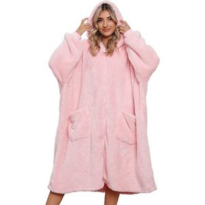 blanket sweatshirt - hoodie - dekensweatshirt Winter deken - Fleece dekentje - Hoodie Blanket -warm en gezellig, draagbaar, lang sweatshirt