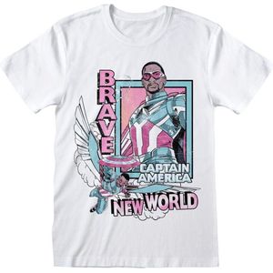 Captain America BNW Pop Art Heren T-shirt - wit - M