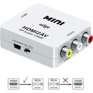 HDMI Naar Tulp AV Converter - HDMI Naar RCA Composiet Audio Video Kabel Adapter - Adge®