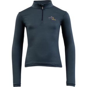 Br Trainingsshirt Br Mini Zip-up Kids Donkerblauw - 110