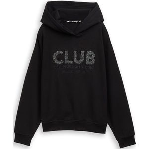 TOM TAILOR DENIM - Sweatshirt - Grijs/Zwart - Met Capuchon