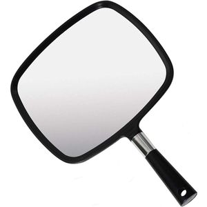 Handspiegel - Kapper Handspiegel met handvat, Kappersspiegel Rechthoekig, Spiegel met handvat, Handspiegel met handvat (zwart)