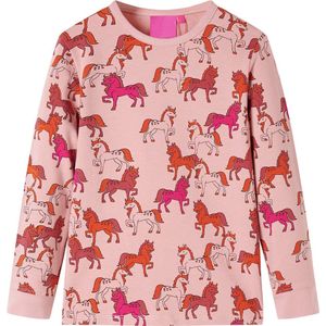 Kinderpyjama lichtroze - maat 92 - met paardprint