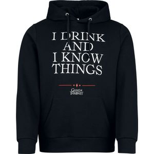 Game Of Thrones I Drink And I Know Things Heren Trui met capuchon - zwart - S