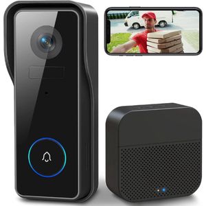 Video Deurbel Met Camera - Deurbel - Video Deurbel - Video Deurbel Met Camera En Wifi - Video Deurbel Met Camera Draadloos - Video Deurbel Draadloos - Deurbel Met Camera Draadloos Wifi - Nachtzicht - Waterdicht - PIR-Bewegingsdetectie - 1080P HD