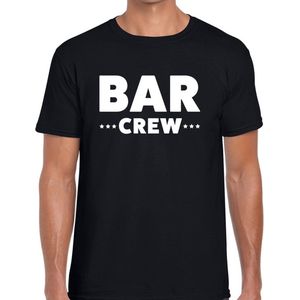 Bellatio Decorations Bar Crew t-shirt voor heren - personeel/staff shirt - zwart L