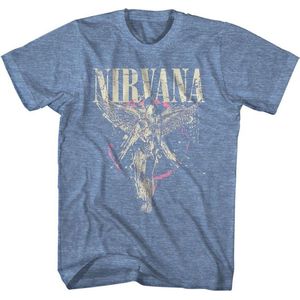 Nirvana Heren Tshirt -L- In Utero Blauw