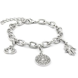 Di Lusso - Armband Gayle - Messing - Zilver - Dames - 22 cm