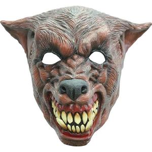 Partychimp Wolf Volledig Hoofd Masker Halloween Masker voor bij Halloween Kostuum Volwassenen Carnaval - Latex - One size