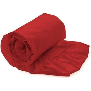 Kardol & Verstraten Hoeslaken Satijn - 90x210/220 cm - Poppy Red