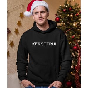 Zwarte Kerst Hoodie Kersttrui - Maat XS - Kerstkleding voor dames & heren