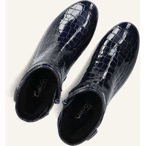 Gabor - Model 712 - Enkellaarsjes - Blauw - Blokhak 3 cm