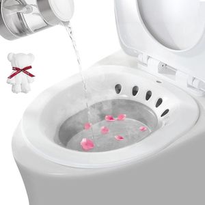 Voetenbad opvouwbaar zitbad voor aambeien en postpartale zorg - voor volwassenen en ouderen - op te hangen - grijs