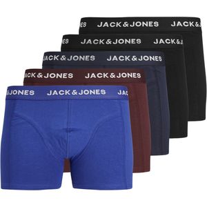 JACK & JONES Jacblack friday trunks (5-pack) - heren boxers - zwart - blauw - donkerrood en kobalt - Maat: XL