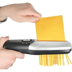 Draagbare compacte elektrische papierversnipperaar – snel snijden met batterij of USB – 26 x 8 cm