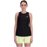 New Balance Jacquard Slim Mouwloos T-shirt Zwart L Vrouw