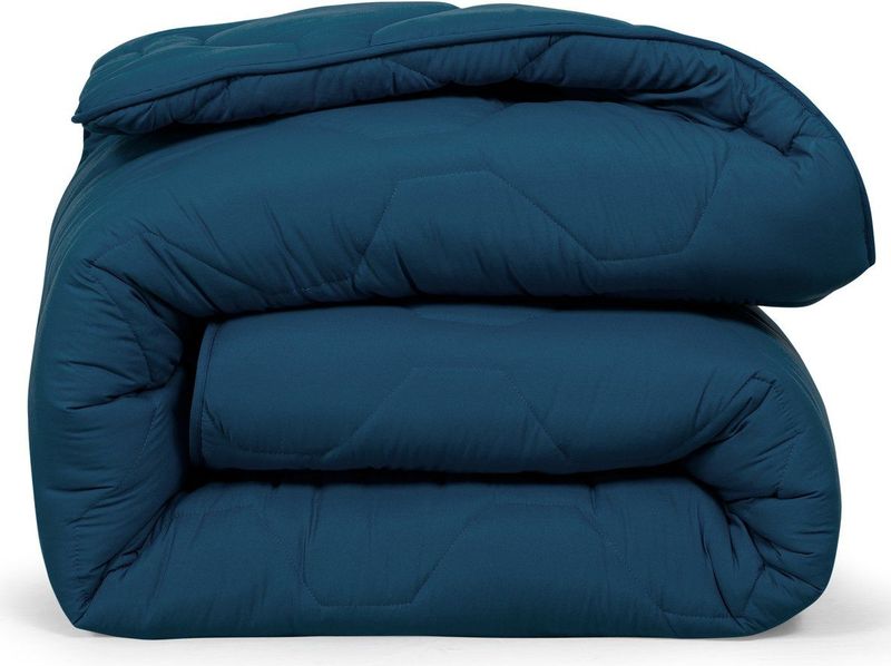 DoubleDry - 2 in 1 Dekbed - Blauw - 200x200 - Tweepersoons Wasbaar Dekbed Zonder Overtrek