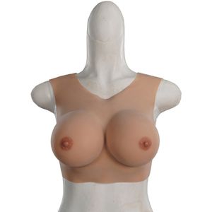 Borst ronde hals - sterk en met een hogere achterkant - cup C - Siliconen Borstprothesen - Wearable Borst - 100% medische siliconen - Kunstmatige Nep Borst - Valse Borsten - Borst - Siliconen Huid - Bodysuit - Crossdresser - Transgender - Travestiet