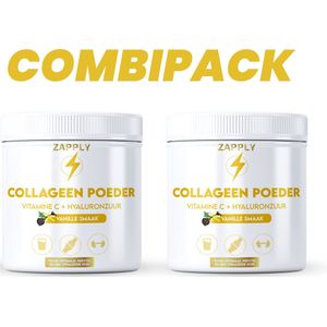Zapply Collageen Poeder Premium -Viscollageen - Collageen - Stralende huid - Collagen- Vanille smaak - Multipack -Hyaluronzuur