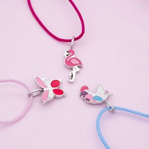 Engelsrufer Kinder Armband Edelstahl Flamingo mit Emaille und Nylon