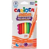 Carioca viltstift Neon, ophangzakje met 8 stuks in geassorteerde kleuren