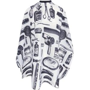 Bovista Baardschort - Beard Bib - Scheerschort - Baard Cape - Kappersmantel - Kapmantel - Wit