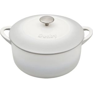 Denby | Natural Canvas Gietijzeren Pan Rond ø 26 cm - wit