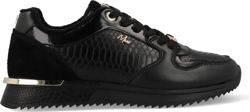 Mexx Sneaker Fleur Ellen Zwart - Vrouwen - Zwart/zwart - Maat 37