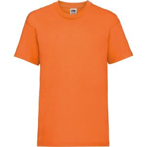 Fruit Of The Loom Kinder Unisex Valueweight T-shirt Korte Mouwen (2 stuks) (Oranje)