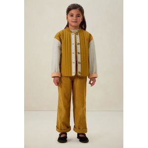 Sissy-Boy - Donkergele quilted jas met embroidery