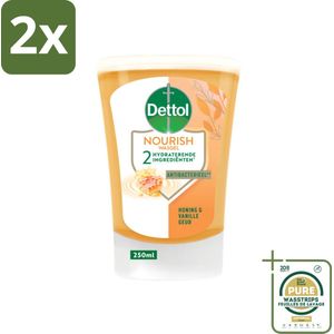 Dettol No-Touch Handzeep Refill Extra Care Honey & Sheabutter 250 ml - Voordeelverpakking - 2 stuks - No-Touch - Honing