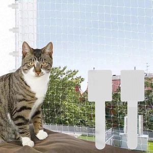 Zelfklevende haken voor buiten 50 stuks zonder boren - geschikt voor kattennet balkon - balkonbescherming (zonder kattennet) (30 x 90 mm)